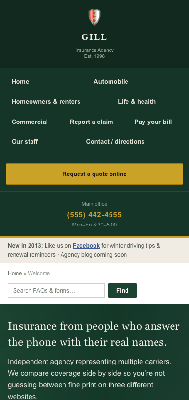 A site that did not explain enough soon enough — before (mobile)